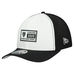 Las Vegas Raiders New Era Established Patch 9SEVENTY Adjustable Hat - White/Black - NFL