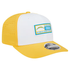 Los Angeles Chargers New Era Established Patch 9SEVENTY Adjustable Hat - White/Gold - NFL