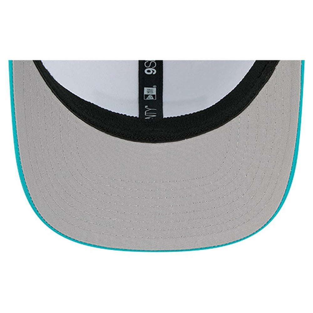 Miami Dolphins New Era Established Patch 9SEVENTY Adjustable Hat - White/Aqua - NFL