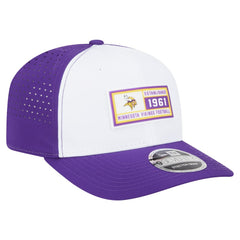 Minnesota Vikings New Era Established Patch 9SEVENTY Adjustable Hat - White/Purple - NFL