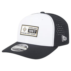 New Orleans Saints New Era Established Patch 9SEVENTY Adjustable Hat - White/Black - NFL