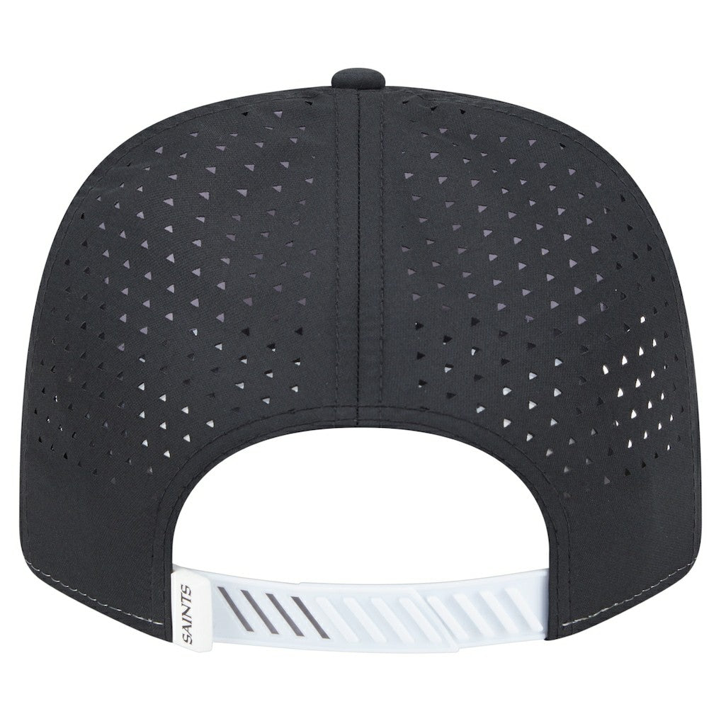 New Orleans Saints New Era Established Patch 9SEVENTY Adjustable Hat - White/Black - NFL