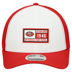 San Francisco 49ers New Era Established Patch 9SEVENTY Adjustable Hat - White/Scarlet - NFL