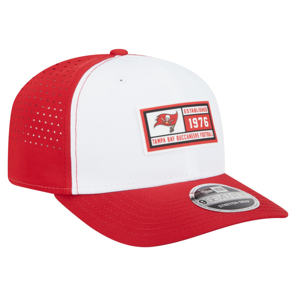 Tampa Bay Buccaneers New Era Established Patch 9SEVENTY Adjustable Hat - White/Red - NFL