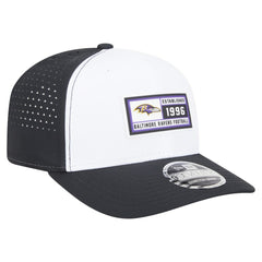 Baltimore Ravens New Era Established Patch 9SEVENTY Adjustable Hat - White/Black - NFL
