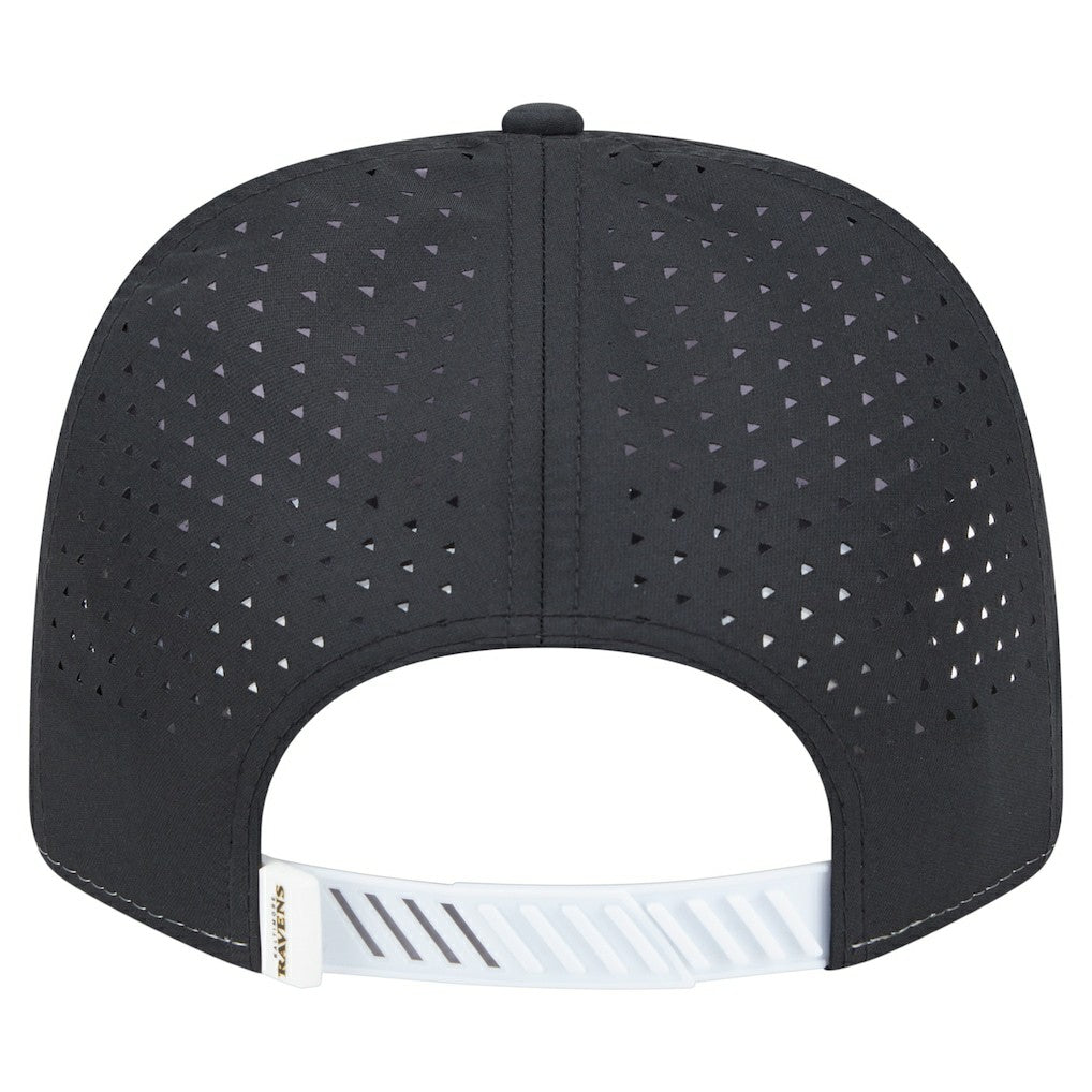 Baltimore Ravens New Era Established Patch 9SEVENTY Adjustable Hat - White/Black - NFL