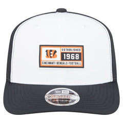 Cincinnati Bengals New Era Established Patch 9SEVENTY Adjustable Hat - White/Black - NFL
