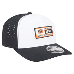 Cincinnati Bengals New Era Established Patch 9SEVENTY Adjustable Hat - White/Black - NFL