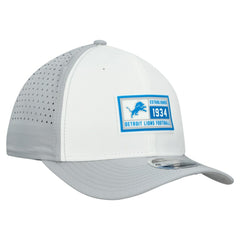 Detroit Lions New Era Established Patch 9SEVENTY Adjustable Hat - White/Silver - NFL