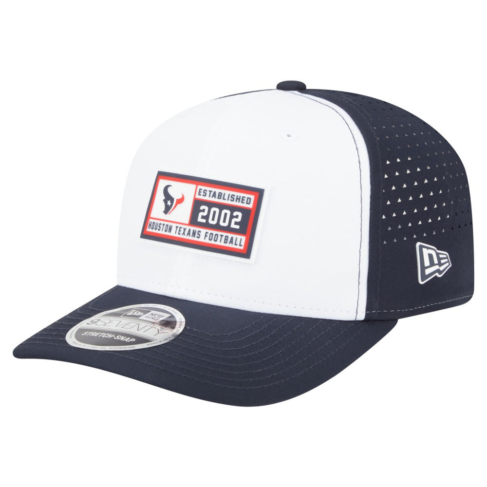Houston Texans New Era Established Patch 9SEVENTY Adjustable Hat - White/Navy - NFL