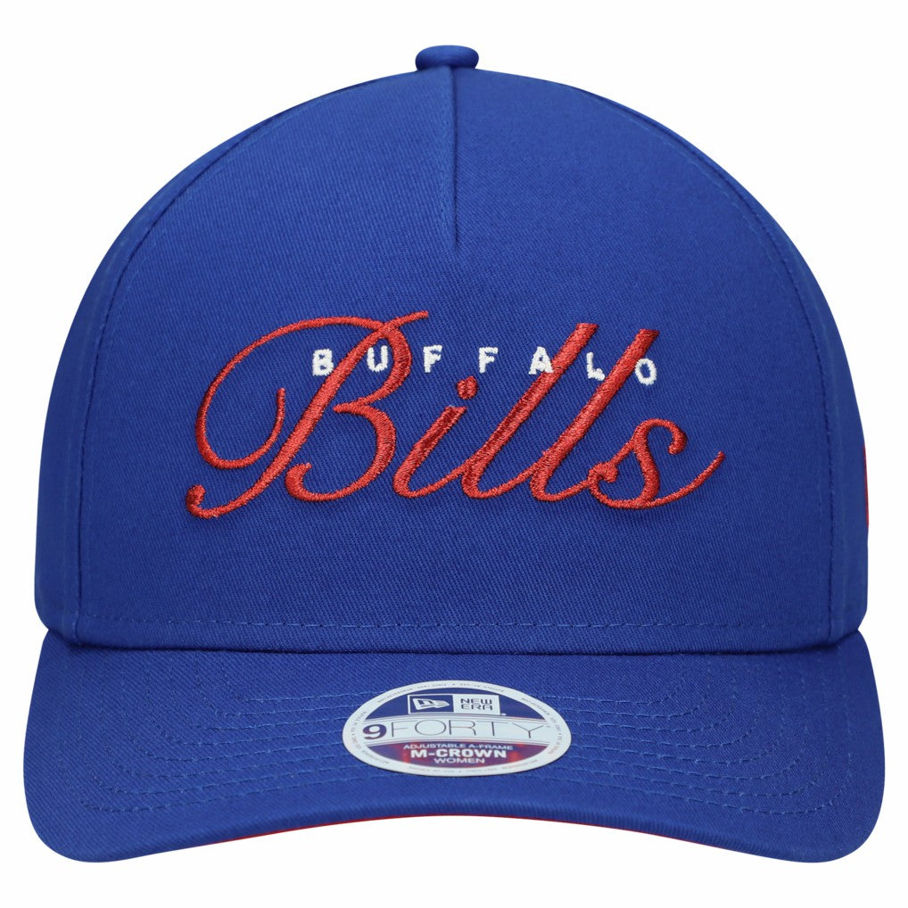 Buffalo Bills New Era Women's Metallic 9FORTY M-Crown A-Frame Adjustable Hat - Royal - NFL