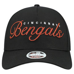 Cincinnati Bengals New Era Women's Metallic 9FORTY M-Crown A-Frame Adjustable Hat - Black - NFL