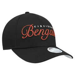Cincinnati Bengals New Era Women's Metallic 9FORTY M-Crown A-Frame Adjustable Hat - Black - NFL