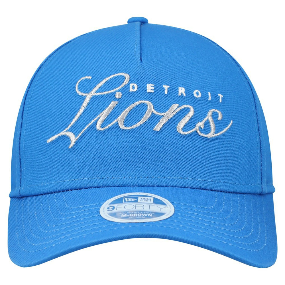 Detroit Lions New Era Women's Metallic 9FORTY M-Crown A-Frame Adjustable Hat - Blue - NFL