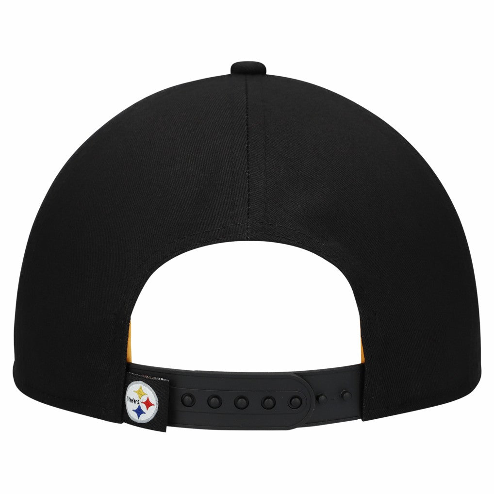 Pittsburgh Steelers New Era Women's Metallic 9FORTY M-Crown A-Frame Adjustable Hat - Black - NFL