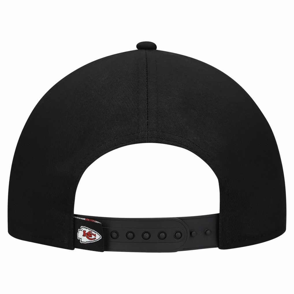 Kansas City Chiefs New Era Women's Metallic 9FORTY M-Crown A-Frame Adjustable Hat - Black - NFL
