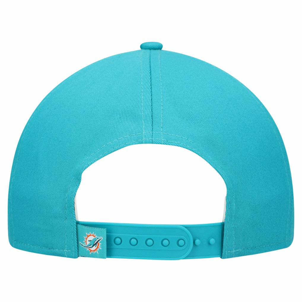 Miami Dolphins New Era Women's Metallic 9FORTY M-Crown A-Frame Adjustable Hat - Aqua - NFL
