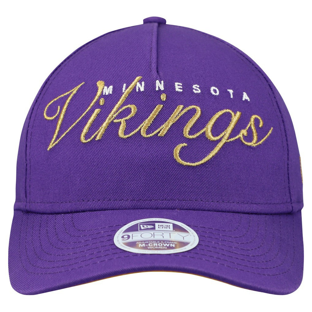 Minnesota Vikings New Era Women's Metallic 9FORTY M-Crown A-Frame Adjustable Hat - Purple - NFL