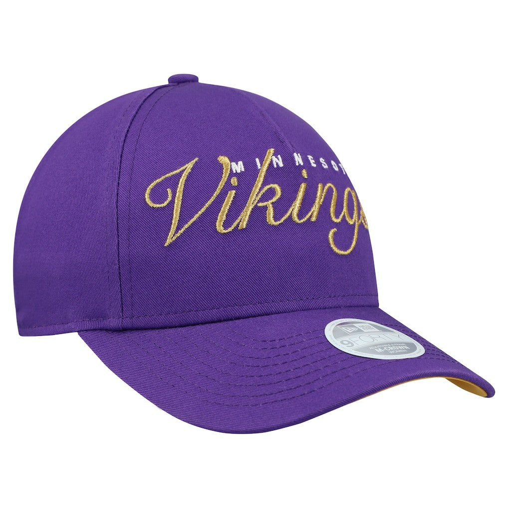 Minnesota Vikings New Era Women's Metallic 9FORTY M-Crown A-Frame Adjustable Hat - Purple - NFL