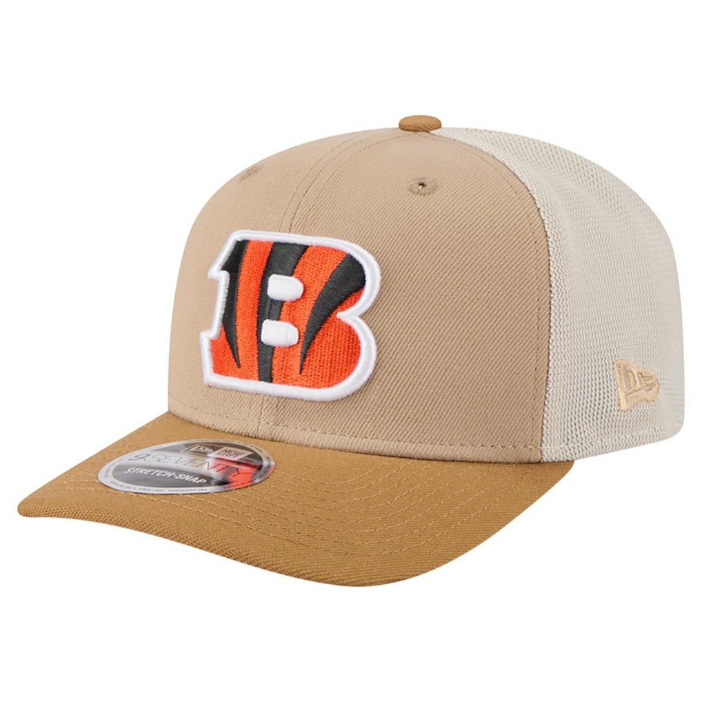 Cincinnati Bengals New Era Two-Tone Trucker 9SEVENTY Adjustable Hat - Light Beige - NFL