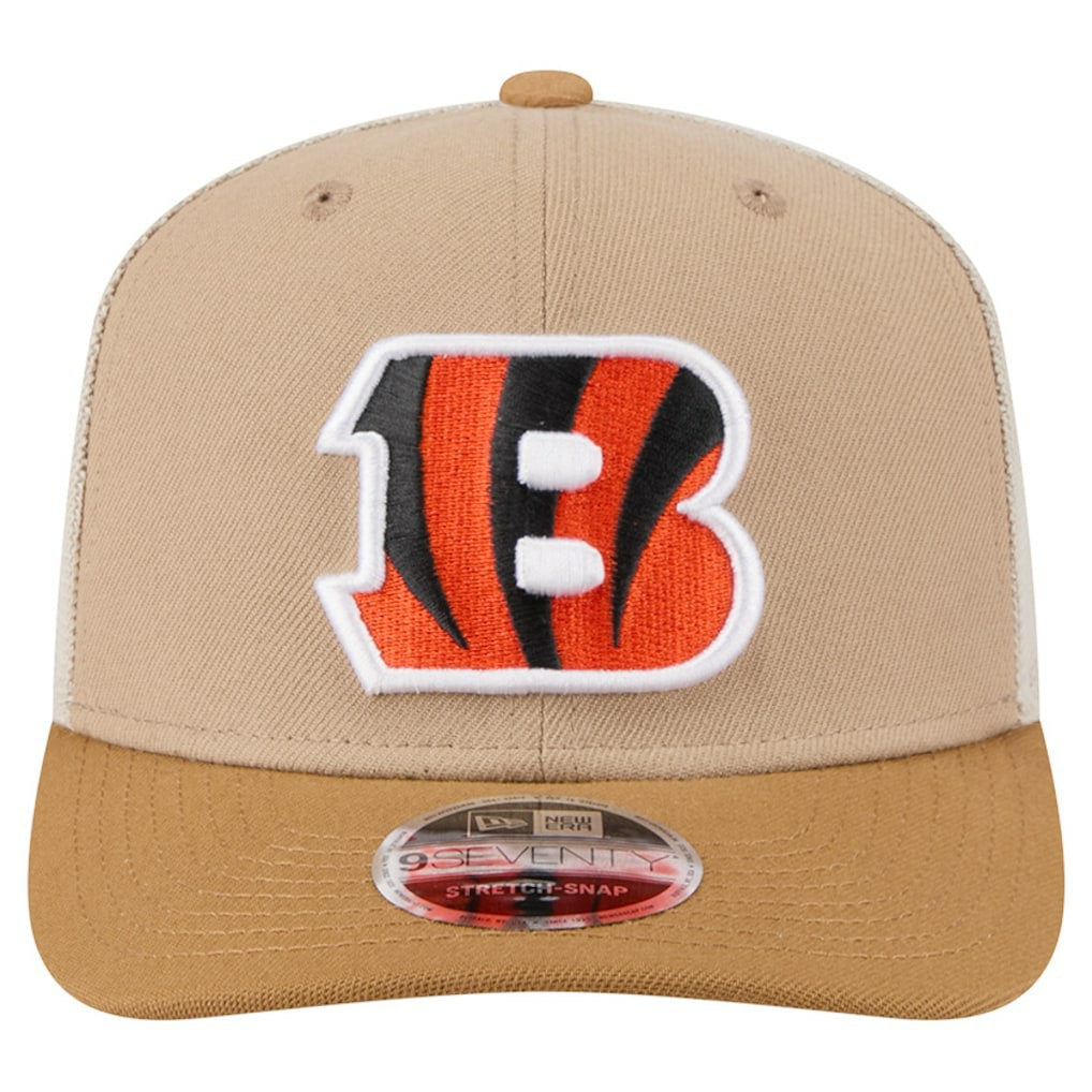 Cincinnati Bengals New Era Two-Tone Trucker 9SEVENTY Adjustable Hat - Light Beige - NFL