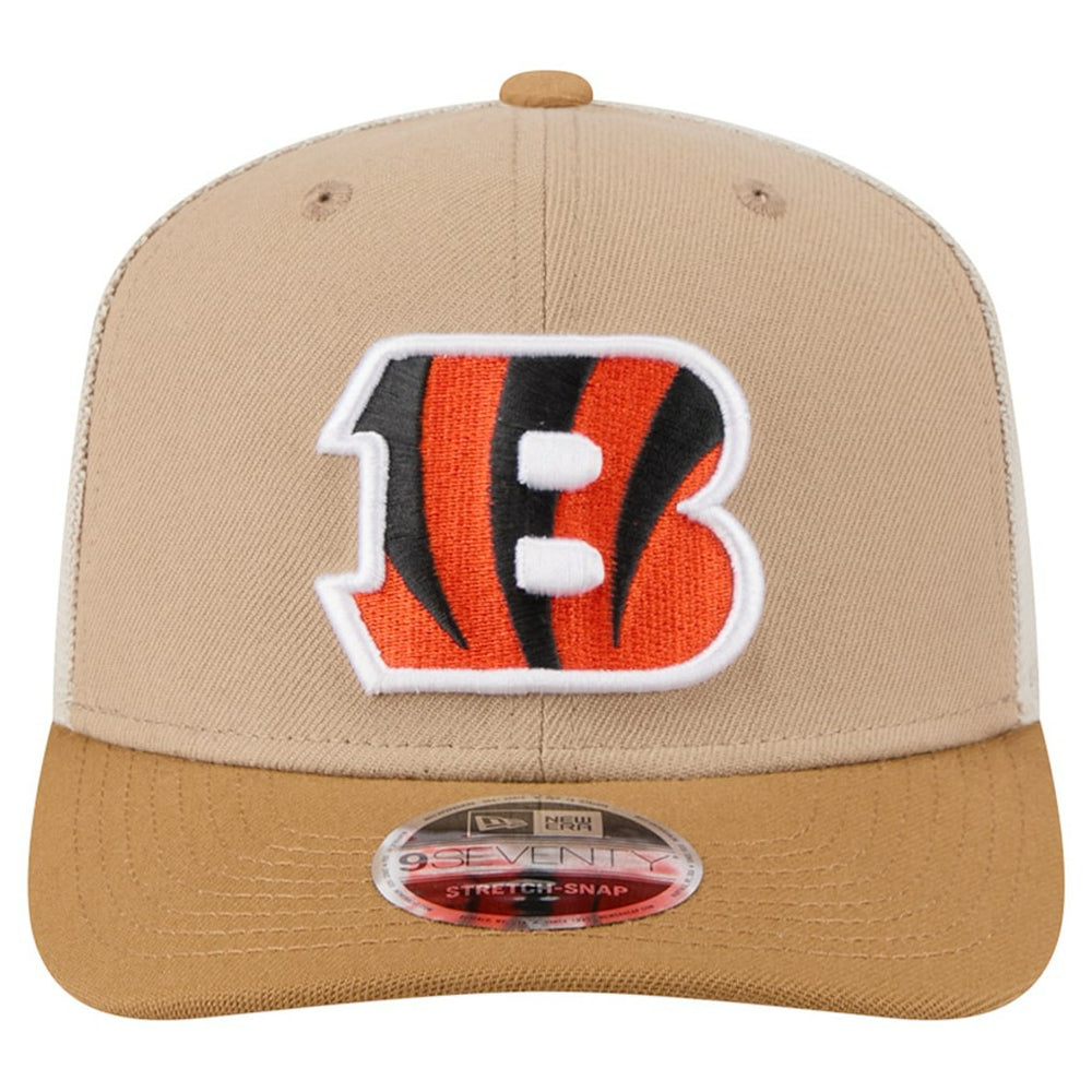 Cincinnati Bengals New Era Two-Tone Trucker 9SEVENTY Adjustable Hat - Light Beige - NFL