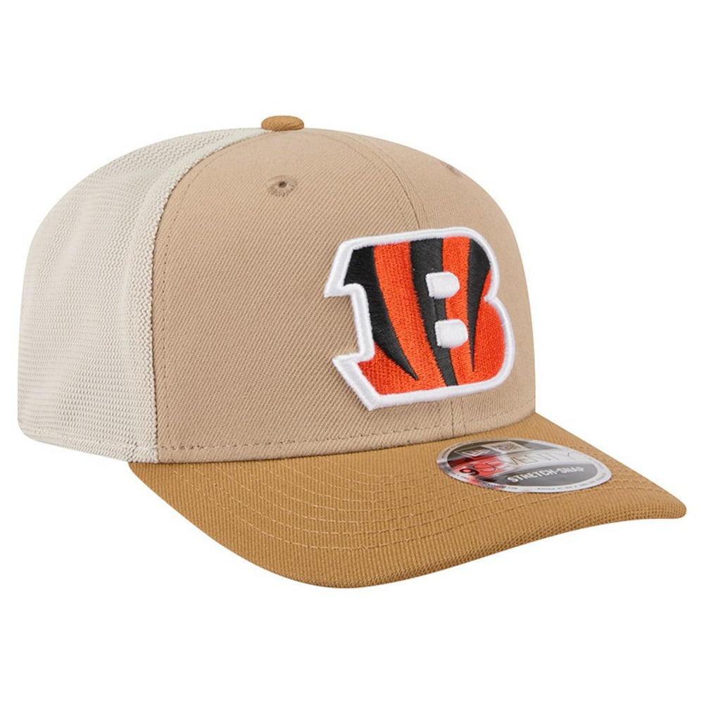 Cincinnati Bengals New Era Two-Tone Trucker 9SEVENTY Adjustable Hat - Light Beige - NFL