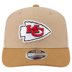 Kansas City Chiefs New Era Two-Tone Trucker 9SEVENTY Adjustable Hat - Light Beige - NFL