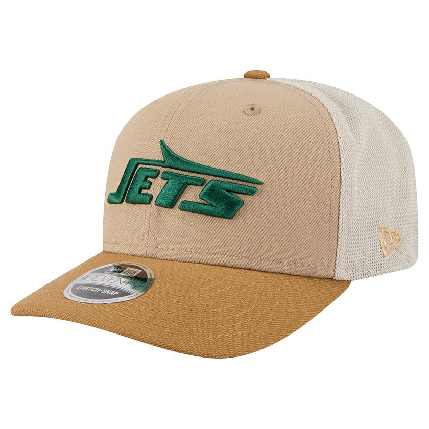 New York Jets New Era Two-Tone Trucker 9SEVENTY Adjustable Hat - Light Beige - NFL