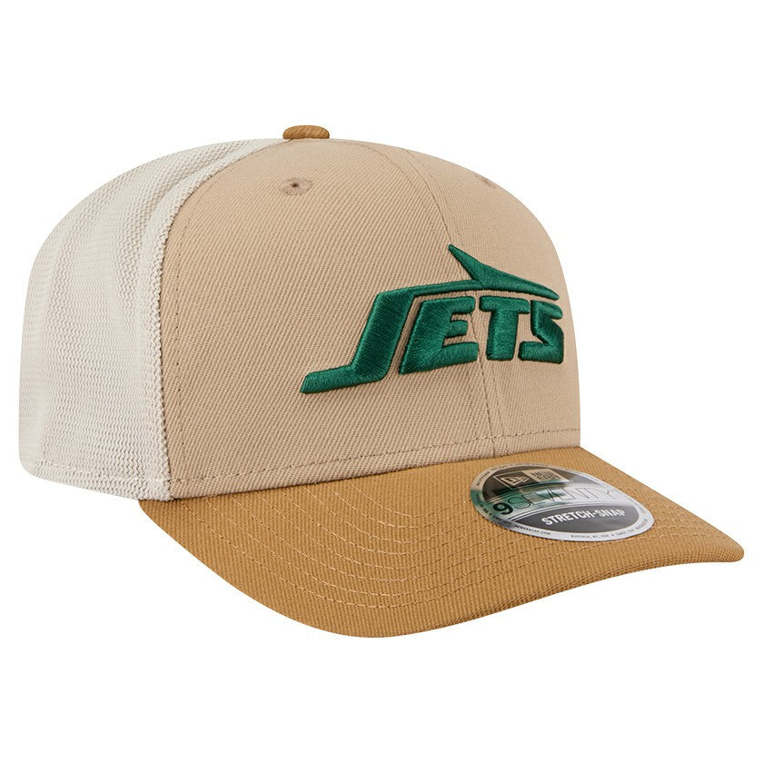 New York Jets New Era Two-Tone Trucker 9SEVENTY Adjustable Hat - Light Beige - NFL