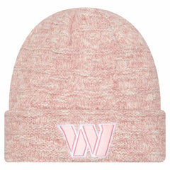 Washington Commanders New Era Women's Metallic Cuffed Knit Hat - Pink - NFL