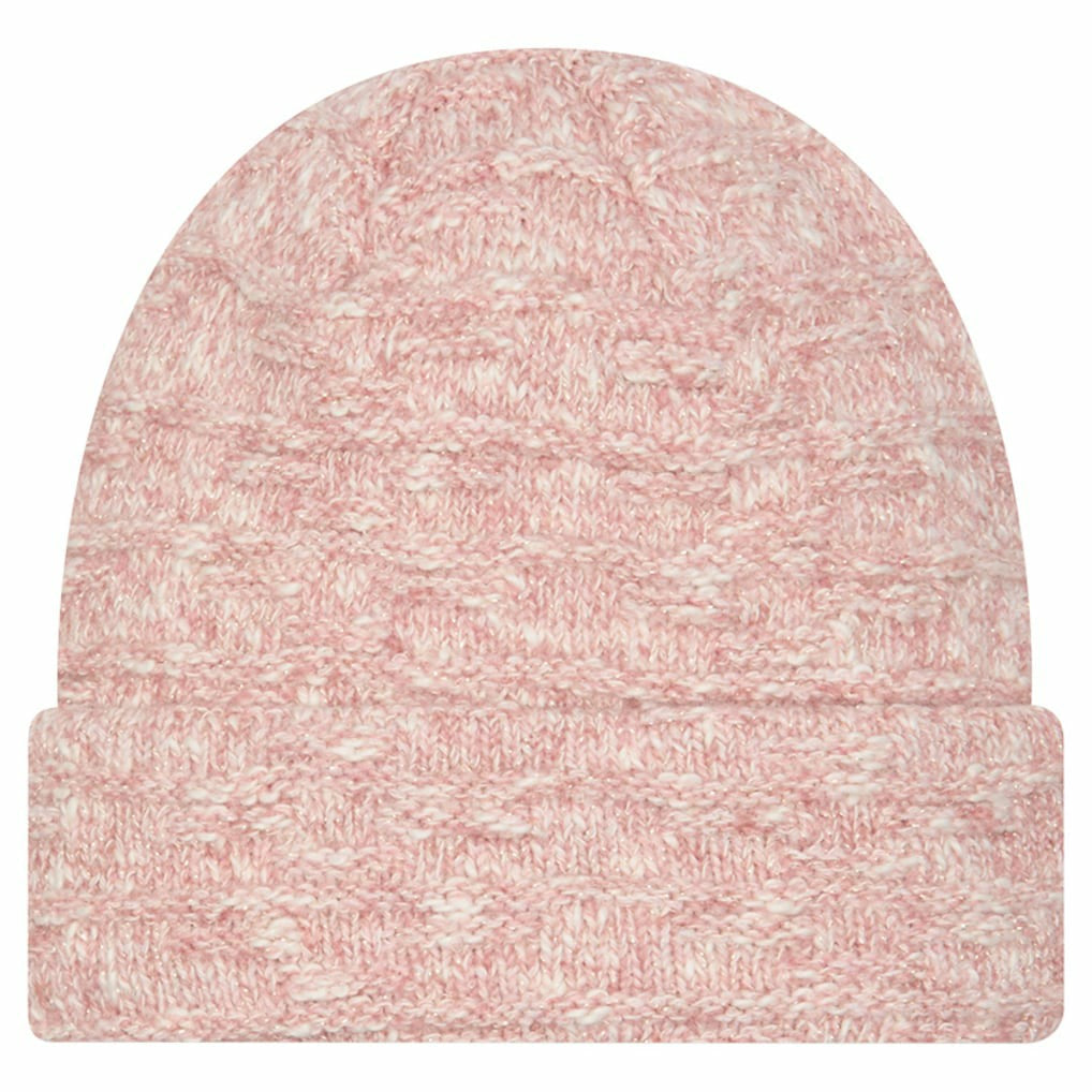 Detroit Lions New Era Women's Metallic Cuffed Knit Hat - Pink - NFL