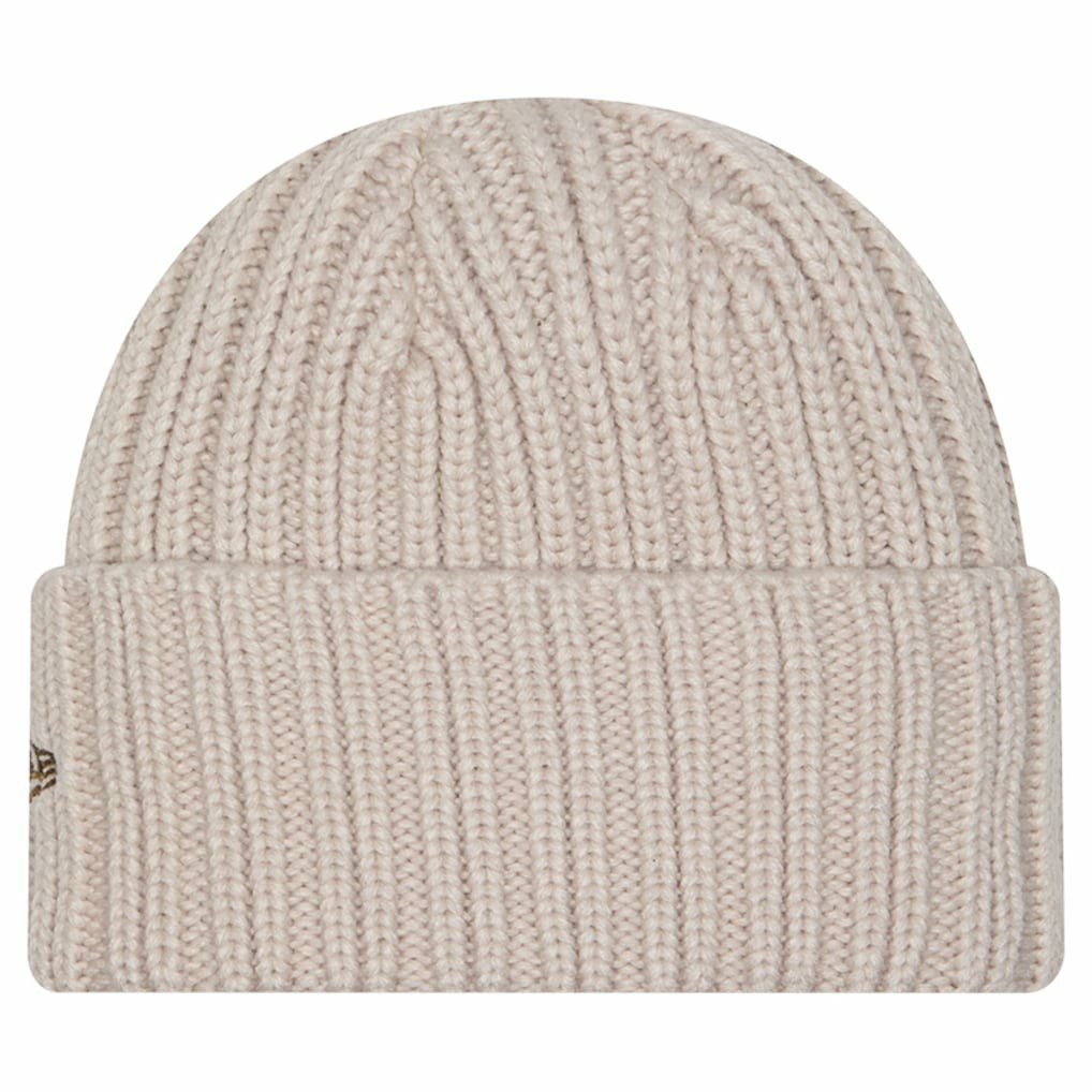 Cincinnati Bengals New Era Logo Applique Cuffed Knit Hat - Light Beige - NFL