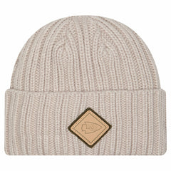 Kansas City Chiefs New Era Logo Applique Cuffed Knit Hat - Light Beige - NFL