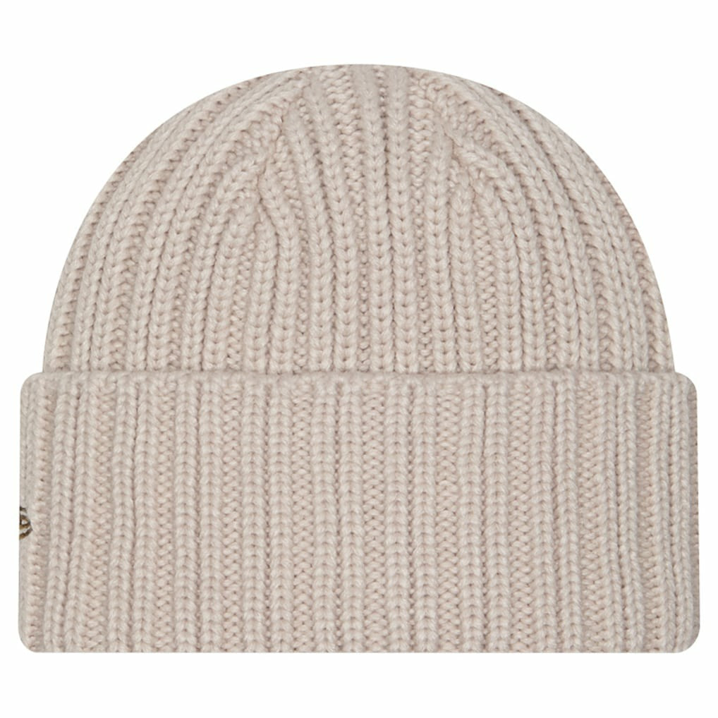 Kansas City Chiefs New Era Logo Applique Cuffed Knit Hat - Light Beige - NFL