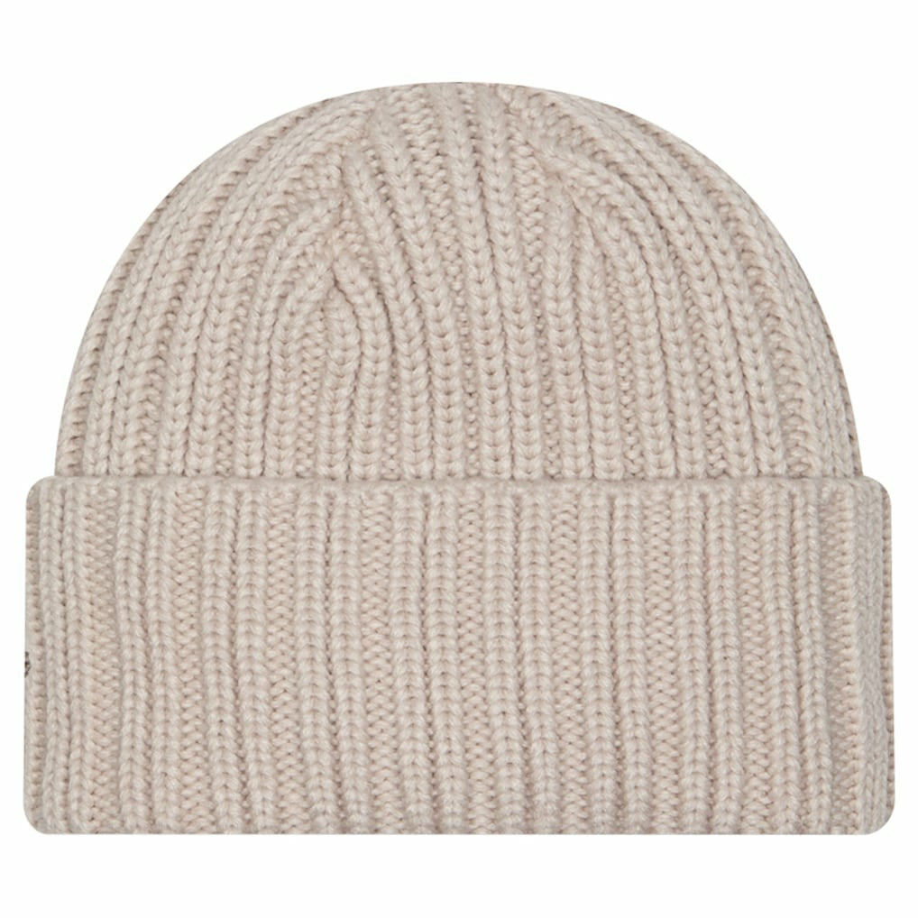 Las Vegas Raiders New Era Logo Applique Cuffed Knit Hat - Light Beige - NFL