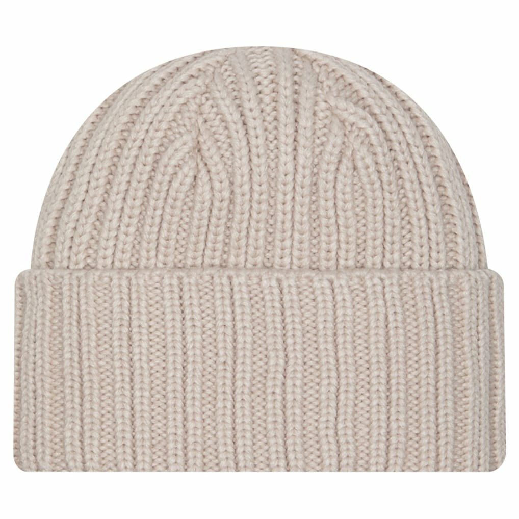 Detroit Lions New Era Logo Applique Cuffed Knit Hat - Light Beige - NFL