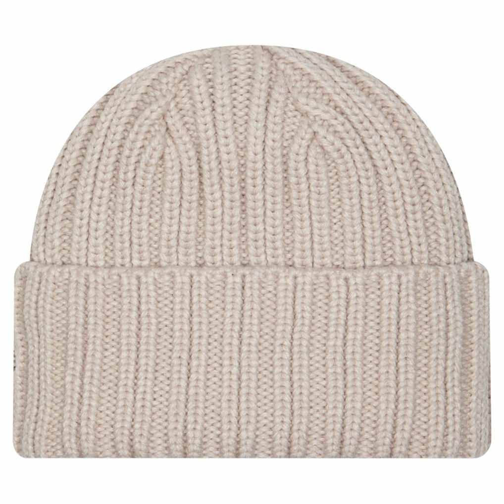 Minnesota Vikings New Era Logo Applique Cuffed Knit Hat - Light Beige - NFL