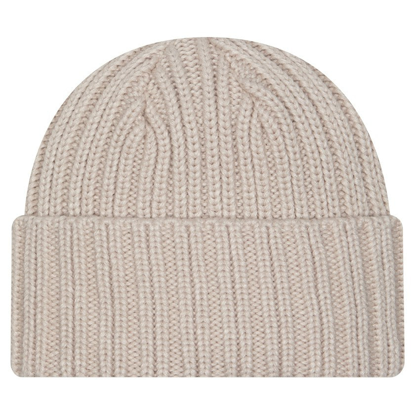 Green Bay Packers New Era Logo Applique Cuffed Knit Hat - Light Beige - NFL