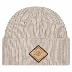 Miami Dolphins New Era Logo Applique Cuffed Knit Hat - Light Beige - NFL
