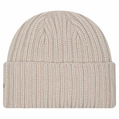 Miami Dolphins New Era Logo Applique Cuffed Knit Hat - Light Beige - NFL