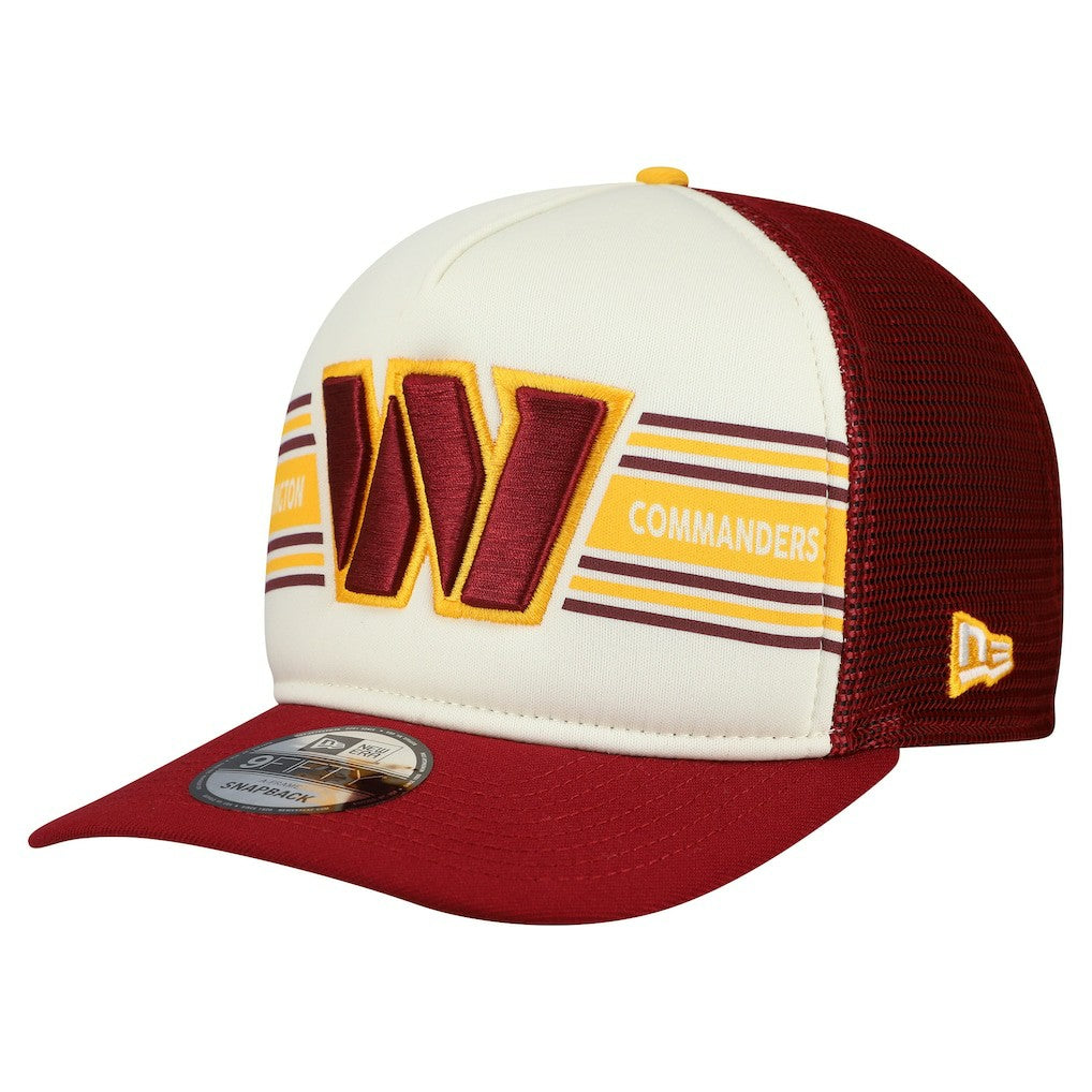 Washington Commanders New Era Banner A-Frame 9FIFTY Snapback Hat - Cream/Burgundy - NFL