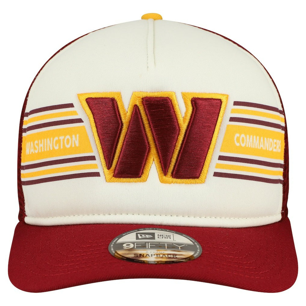 Washington Commanders New Era Banner A-Frame 9FIFTY Snapback Hat - Cream/Burgundy - NFL