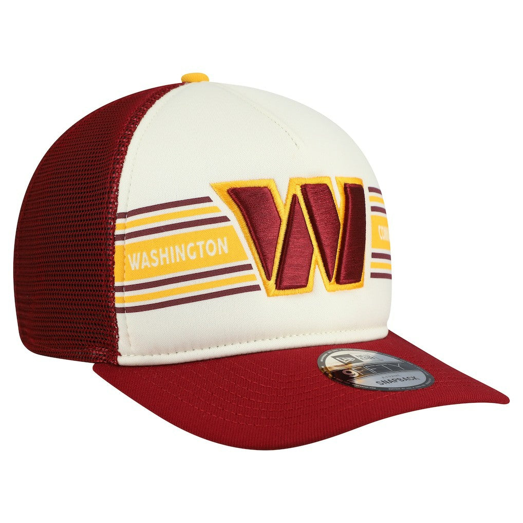 Washington Commanders New Era Banner A-Frame 9FIFTY Snapback Hat - Cream/Burgundy - NFL