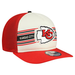 Kansas City Chiefs New Era Banner A-Frame 9FIFTY Snapback Hat - Cream/Red - NFL