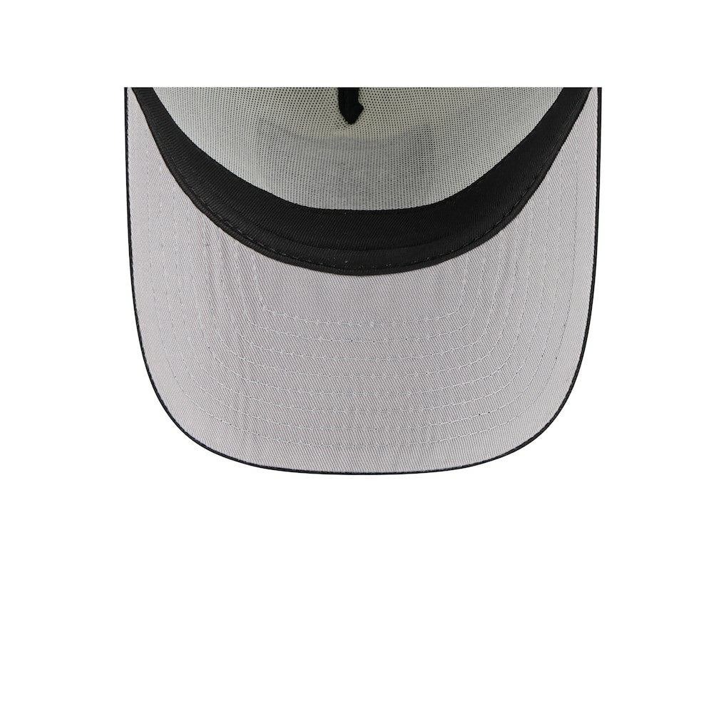 Las Vegas Raiders New Era Banner A-Frame 9FIFTY Trucker Snapback Hat - Cream/Black - NFL