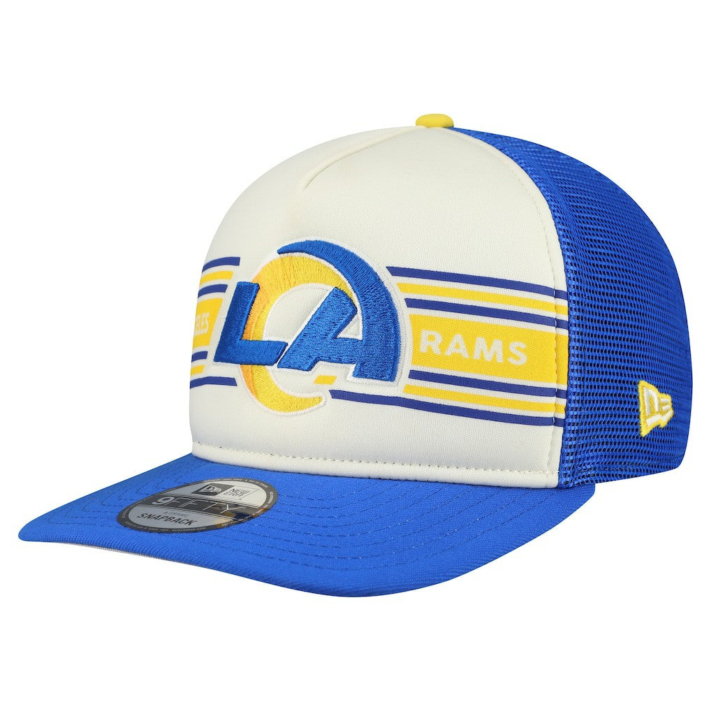 Los Angeles Rams New Era Banner A-Frame 9FIFTY Snapback Hat - Cream/Royal - NFL