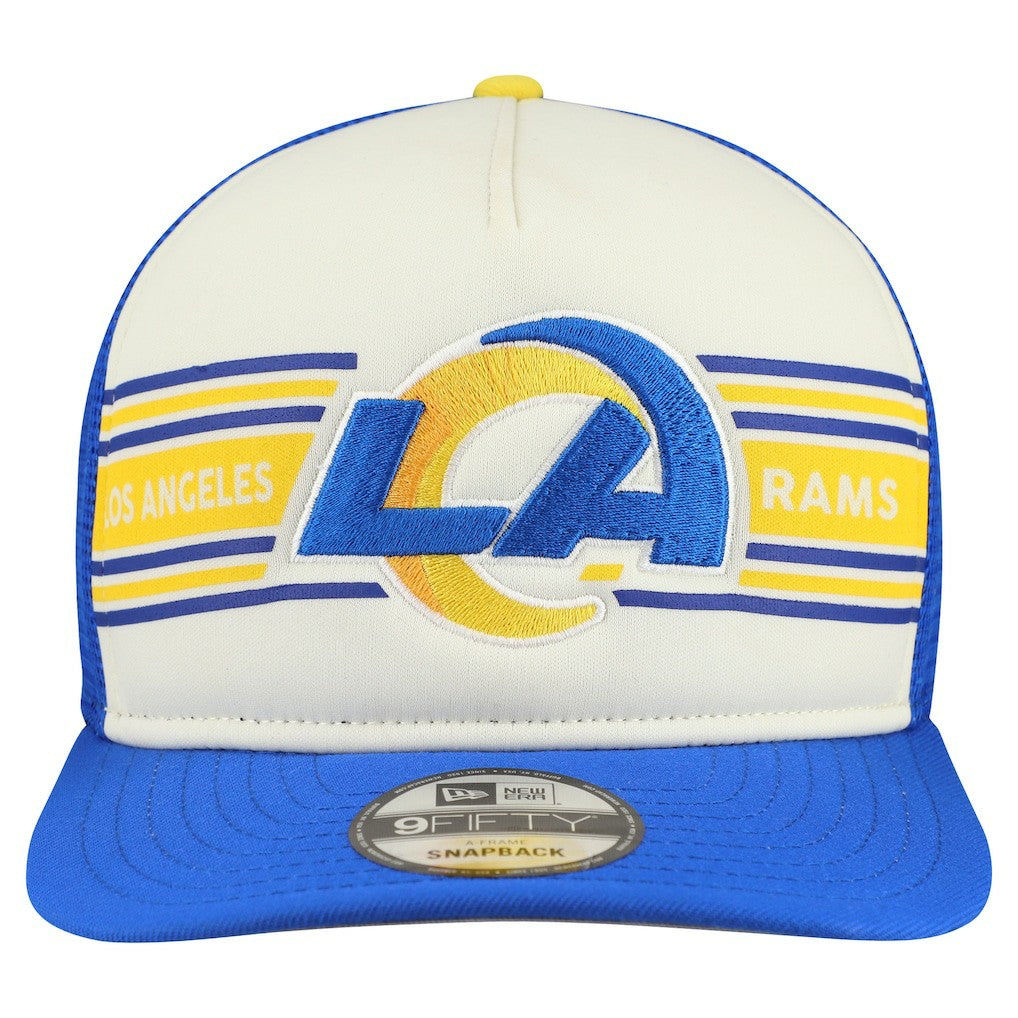 Los Angeles Rams New Era Banner A-Frame 9FIFTY Snapback Hat - Cream/Royal - NFL
