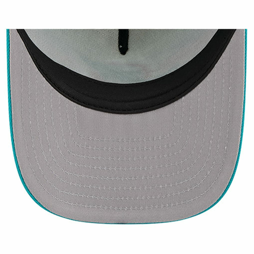 Miami Dolphins New Era Banner A-Frame 9FIFTY Trucker Snapback Hat - Cream/Aqua - NFL