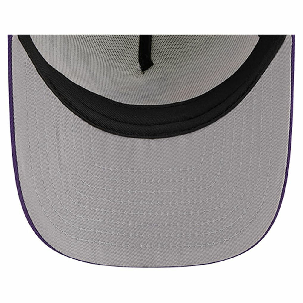 Minnesota Vikings New Era Banner A-Frame 9FIFTY Trucker Snapback Hat - Cream/Purple - NFL